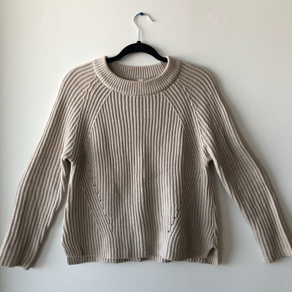 Taupe knit sweater - Picture 1 of 9